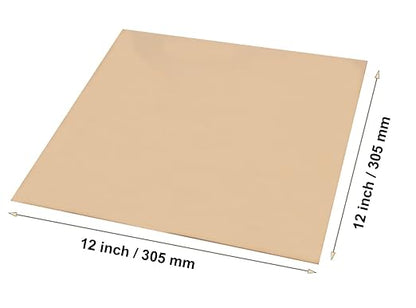 1 Pcs C280 Brass Sheet, 11.8" x 11.8", 18 Gauge Thickness, No Scratches - Image 2