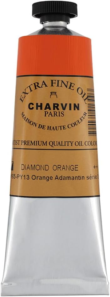 Charvin Extra Fine Oil Paint, Diamond Orange 60 ml - Image 2