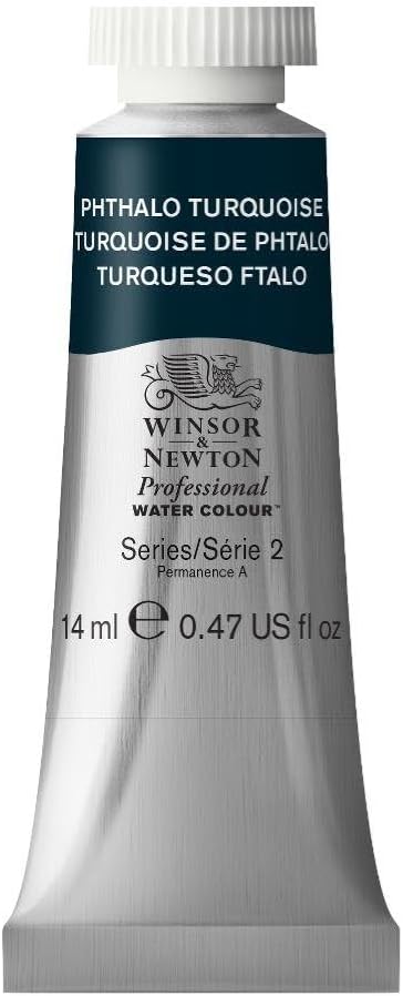 Winsor & Newton Professional Water Colour Paint, 0.47-oz Tube, Phthalo Turquoise by WinsorNewton
