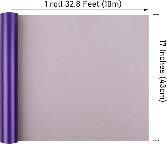 NESCCI Deep Purple Matte Wrapping Paper, Solid Color Pearly-Lustre Paper-3 Roll - Image 2