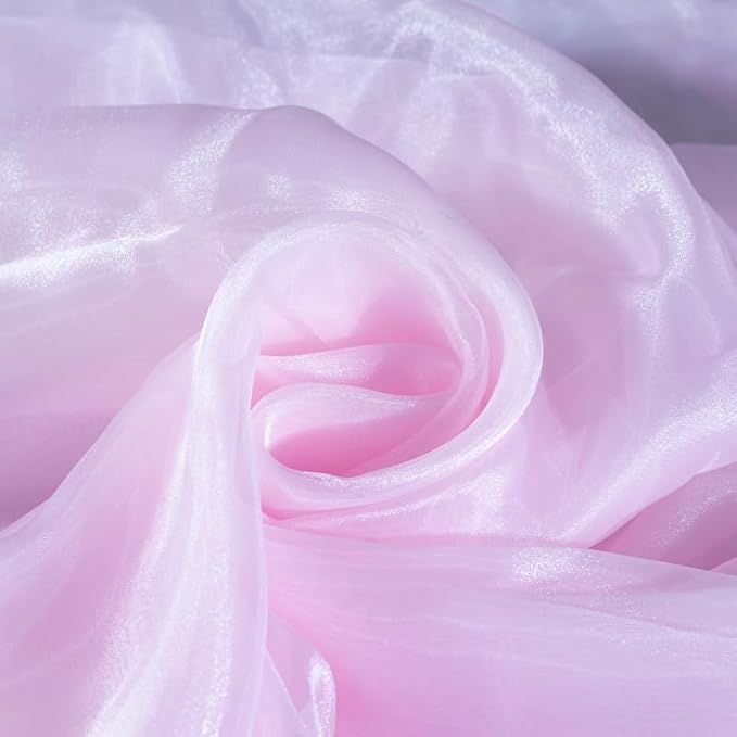 Fynite Baby Pink Organza Fabric by The Yard | 5 Yard Long | 44" Wide | Bridal by FYNITE