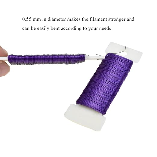 HAHIYO 26Gauge Purple Metal Floral Wire - Image 3