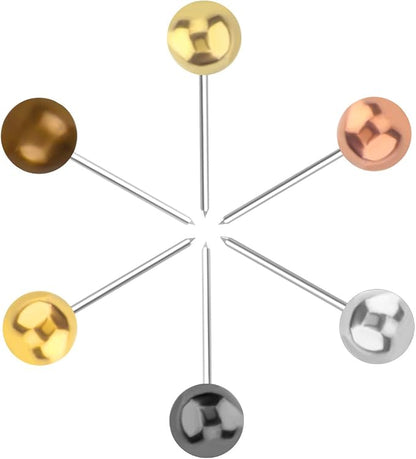 Yalis Push Pins Map Tacks 1/8-Inch Metallic Color Beads Head Marking Pins - Image 4