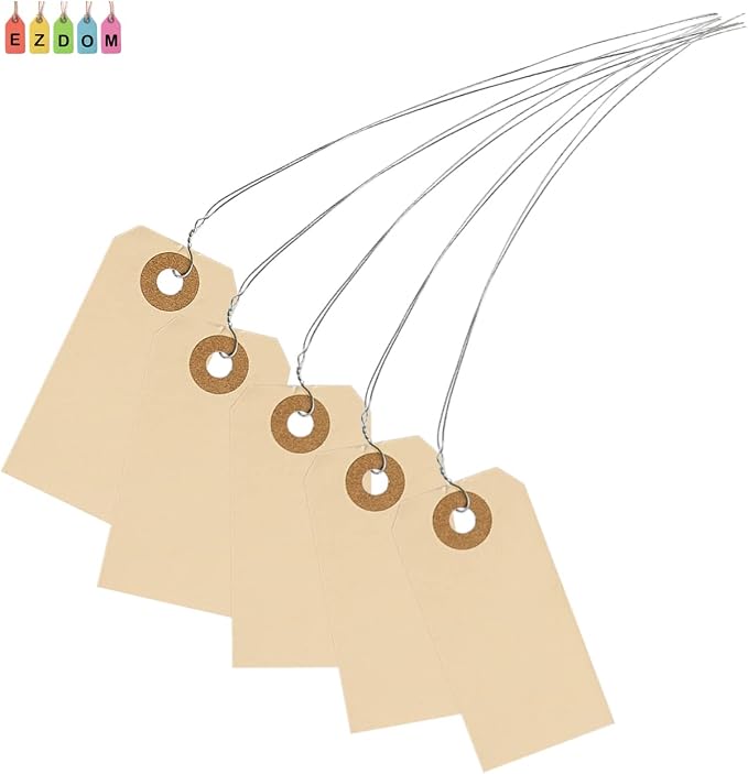 Shipping Tags with Wire Ties #1-2 3/4” x 1 3/8” - Image 6