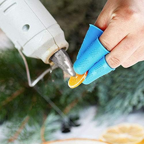 15 Pack Silicone Hot Glue Gun Finger Caps, 5 colors Finger Guard Protectors or - Image 7