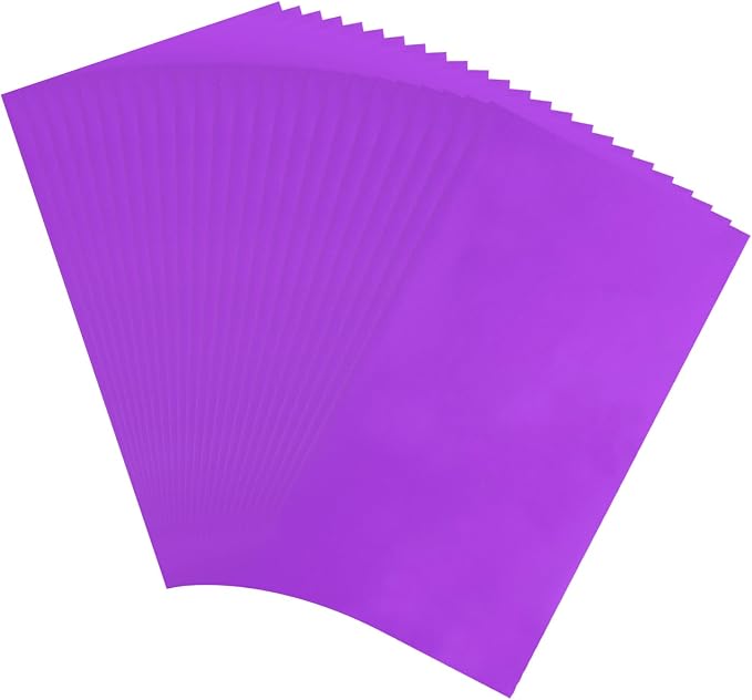 MECCANIXITY 50 Sheets Heat Reactive Foil, 20x29cm Purple Foil Transfer Sheets by MECCANIXITY