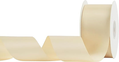 HUIHUANG Champagne Gold Ribbon 2 inch Double-Faced Champagne Satin Ribbon - Image 7