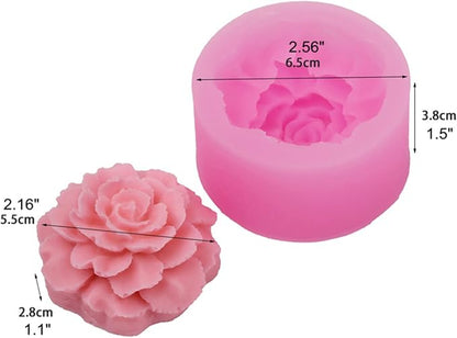 3D Carnation Candle Mold Flower Silicone Mold - Image 2