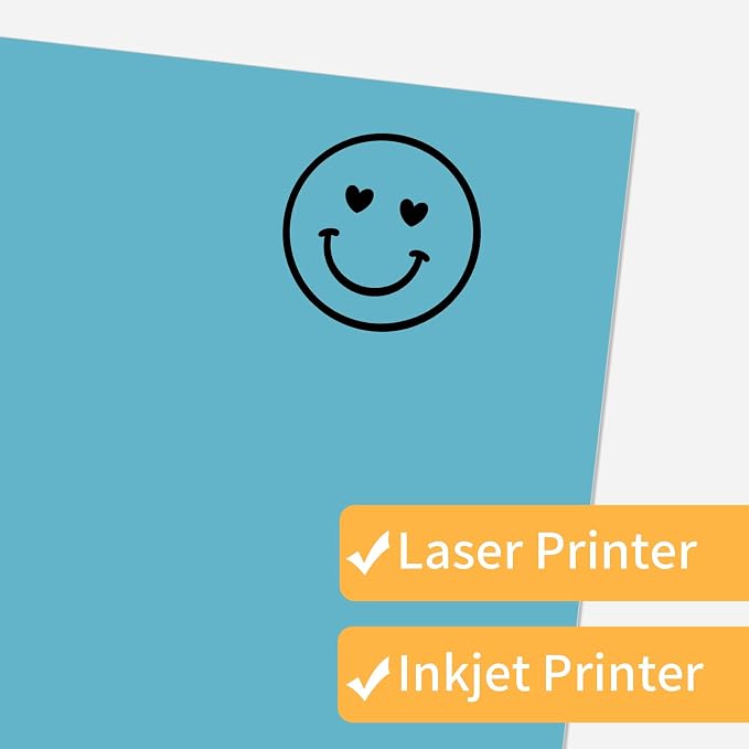 Printable Sticker Paper, 20 Sheets Lake Blue Printable Sticker Paper, - Image 3