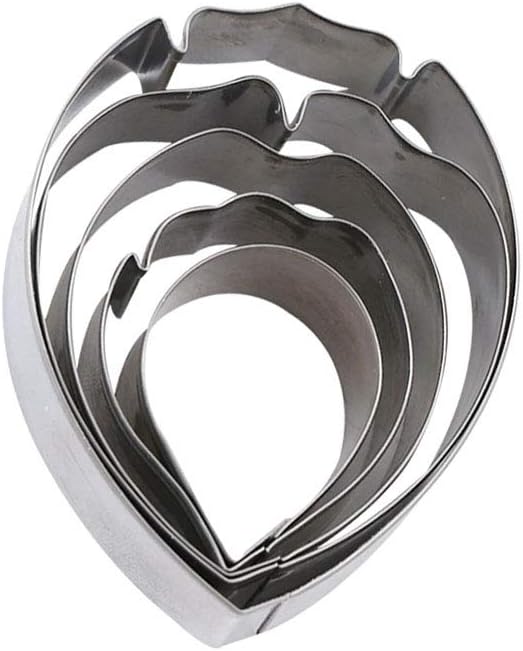 KALAIEN 5pcs Stainless Steel Peony Cutter 2pcs Fondant Silicone Mold Gumpaste - Image 9