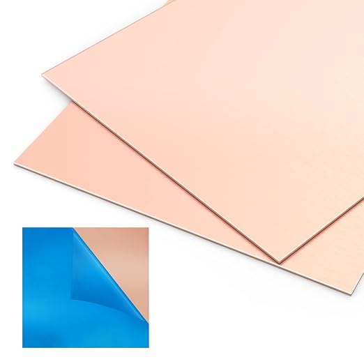 2 Pieces 99.9% Pure Copper Sheet, 24 Gauge Thickness, Film Attached Copper Plate - Image 4