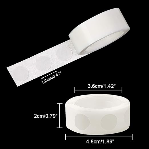 UPINS 1500 Pcs Point Dots Balloon Glue Removable Adhesive Point Tape, 15 Rolls - Image 2