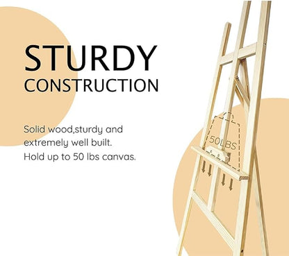 Wooden Painting Easel Stand, Adjustable＆Folds Flat - Image 6