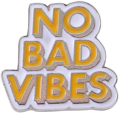 No Bad Vibes Brooch Pins Cartoon Enamel Pin Cute Metal Badges Learning by KILIPOL