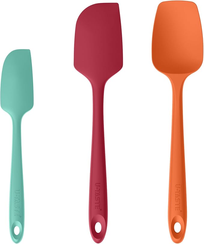U-Taste Silicone Baking Spatula Set: 600ºF High Heat Resistant, Food Grade by U-Taste