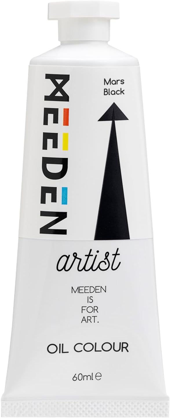 MEEDEN Artist Grade Oil Paint: Mars Black - 60ml/2oz Tube - Professional Art by MEEDEN