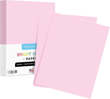8.5 x 11" Ultra Pink Color Paper Smooth, by SSuperfinePrinting