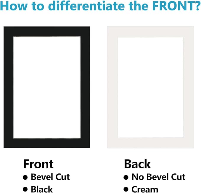 Egofine 5x7 Black Picture Mats Pack of 11, Frame Mattes - Image 6