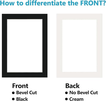 Egofine 8x10 Black Picture Mats Pack of 11, Frame Mattes - Image 6
