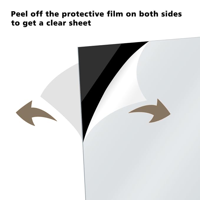Egofine 12" x 16" Black Plexiglass Sheets 20 Pack 0.04 Inch Cast Acrylic Sheet - Image 4