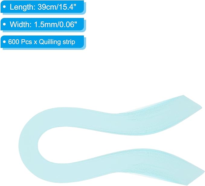 PATIKIL Quilling Strips Paper 600pcs 1.5mm 39cm Origami Paper Quilling Kits - Image 2
