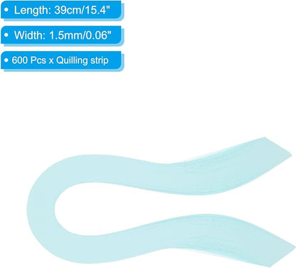 PATIKIL Quilling Strips Paper 600pcs 1.5mm 39cm Origami Paper Quilling Kits - Image 2