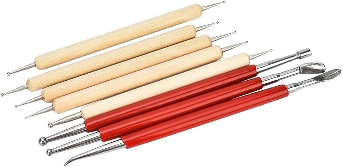 Fayelume 8PCS Leather Carving Tools, Spoon Embossing Tool, Point Drill Leather - Image 8