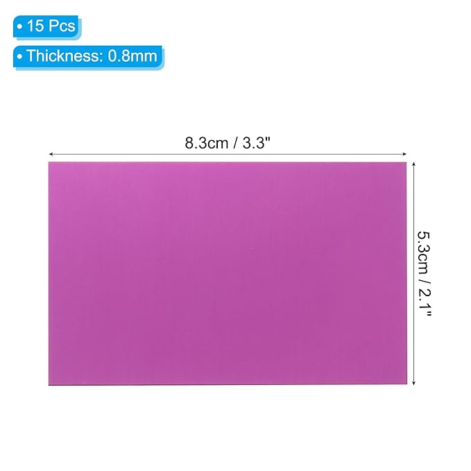 PATIKIL 2.1x3.3 Inch Anodized Aluminum Sheet Metal - Image 2