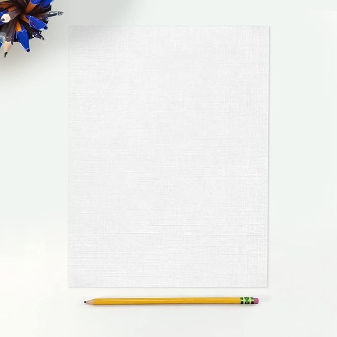 LUXPaper 8.5" x 11" Paper | Letter Size | White Linen | 24lb. | 1, 000 Qty - Image 3