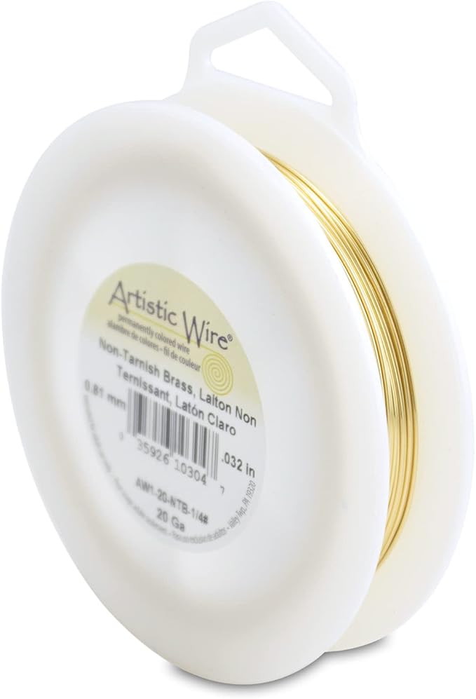Artistic Wire, 20 Gauge Tarnish Resistant Brass Craft Wire, 79 ft by Unknown