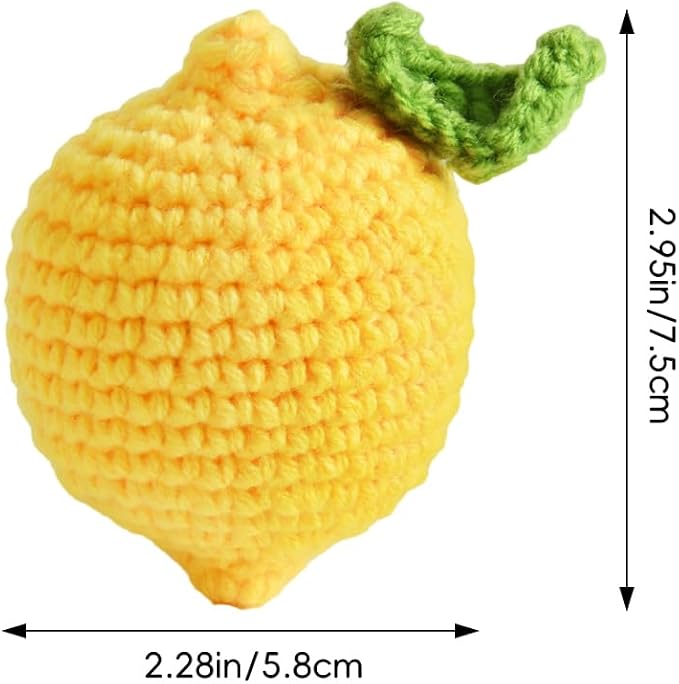 Lemon Pin Cushion, Handmade Knitted Pincushions, Cute Pin Cushions Needle - Image 2