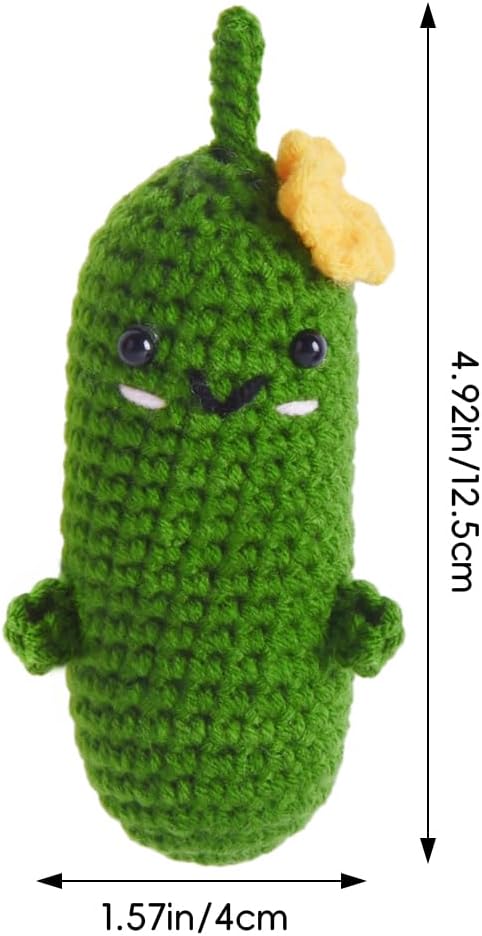 Cucumber Pin Cushion, Handmade Knitted Pincushions, Cute Pin Cushions Needle - Image 2