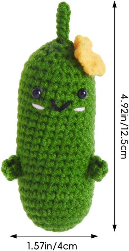 Cucumber Pin Cushion, Handmade Knitted Pincushions, Cute Pin Cushions Needle - Image 2