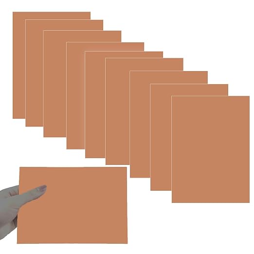 10Pcs Rose - Gold Anodized Aluminum Sheet 5" x 7" x 1/32" Corrosion-Resistant by HXymxkeqi