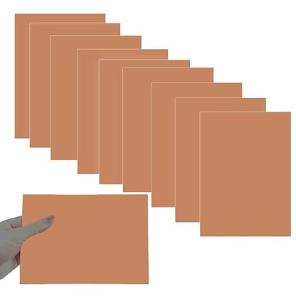 10Pcs Rose - Gold Anodized Aluminum Sheet 5" x 7" x 1/32" Corrosion-Resistant by HXymxkeqi