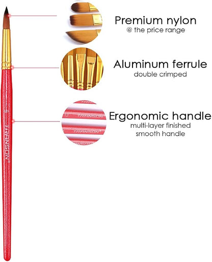 Transon Artist Paint Brush Set of 12 - Image 3