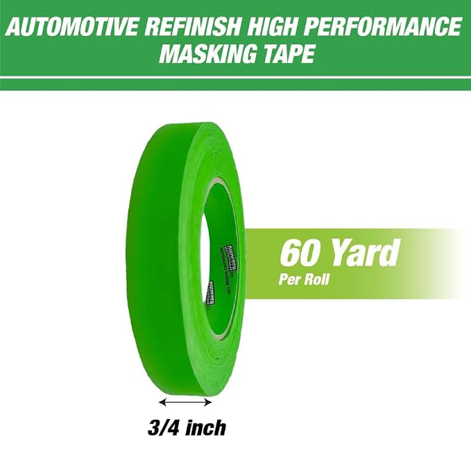 LAUCO DINOGREN High Performance Automotive Masking Tape – Green Crepe Tape - Image 3