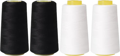 Sewing Thread Cone Set, 4 Pack Serger Thread, 3000 Yards Each, All Purpose by Unknown