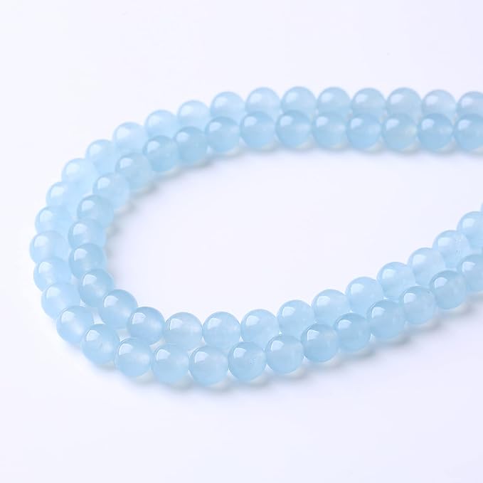35PCS 10MM Natural Cyanihalite Round Loose Stone Beads - Image 2