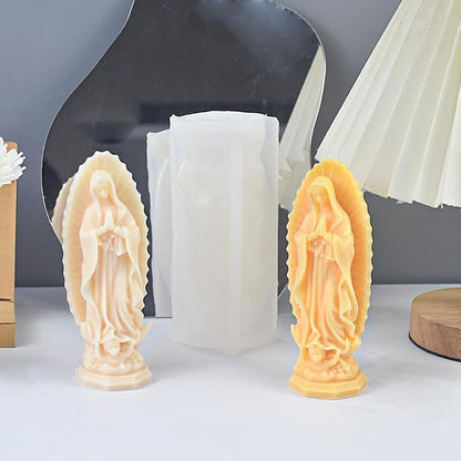 Virgin Mary Silicone Candle Molds, Religious 3D Virgin Mary Statue Molds - Image 6