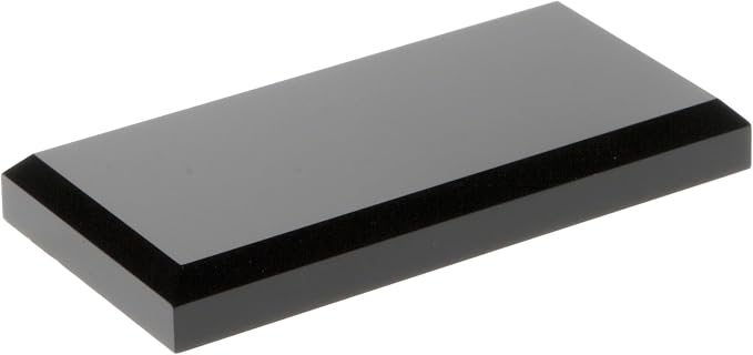 Plymor Black Acrylic Rectangular Beveled Display Base by Plymor