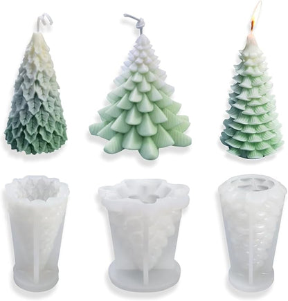 Christmas Tree Silicone Mold 3D Candle Molds by Furimuk