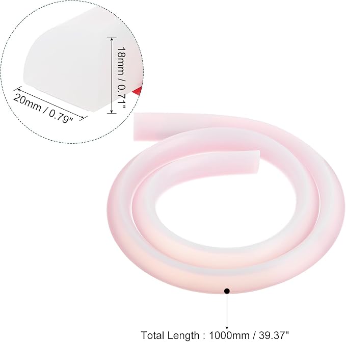 uxcell Flexible Molding Trim, 39 Inch Flexible Quarter Round Molding Silicone - Image 2