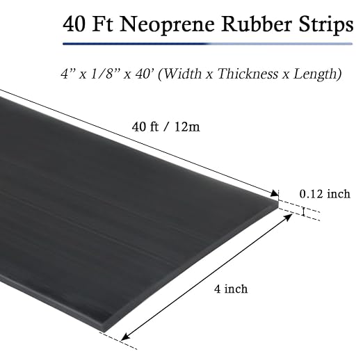 Neoprene Rubber Strips Self Adhesive Solid Rubber Sheets, Rolls & Strips - Image 6