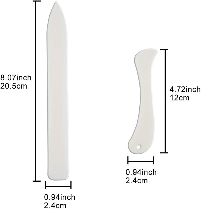 8 PCS Bone Folder Tool, Plastic Bone Folder Paper Creaser Set Scoring Tool - Image 2