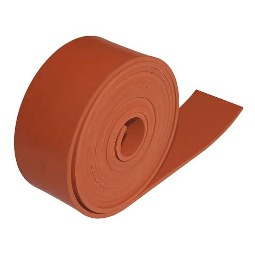 DOBTIM Red Rubber Strips 1/8" Thick X 2" Wide X 10'Long, Solid Rubber Rolls Use - Image 4