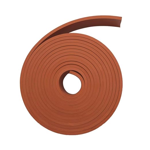 DOBTIM Red Rubber Strips 1/8" Thick X 2" Wide X 10'Long, Solid Rubber Rolls Use - Image 5