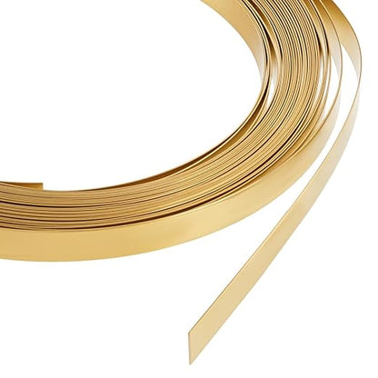 BENECREAT 19.7 Ft 30Gauge Brass Flat Bezel Wire, 5mm Wide Flat Jewelry Craft by BENECREAT