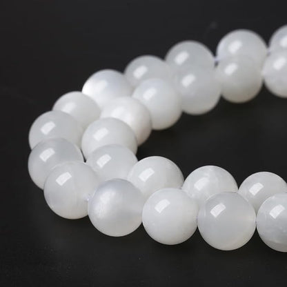 36pcs 10mm Natural White Moonstone Beads AAA Gemstone Round Loose Beads - Image 3