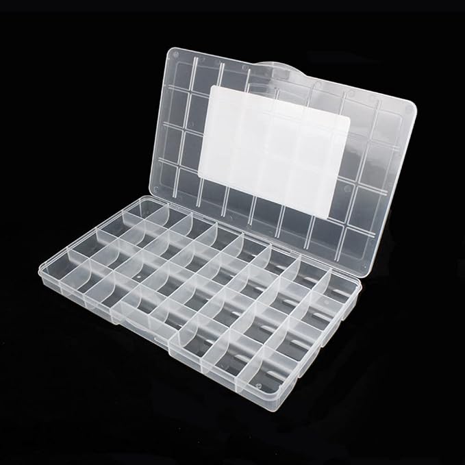32 Grids Clear Plastic Organizer Box, Craft Storage Container - Image 3
